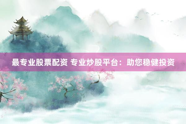 最专业股票配资 专业炒股平台：助您稳健投资
