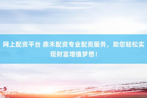 网上配资平台 鼎禾配资专业配资服务，助您轻松实现财富增值梦想！